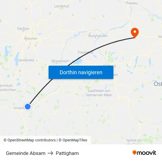 Gemeinde Absam to Pattigham map