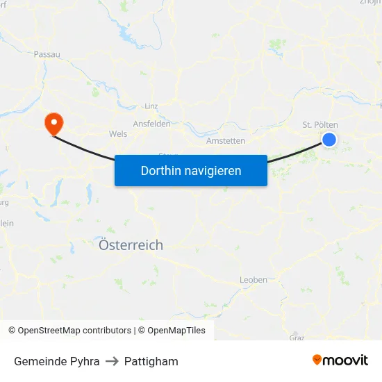 Gemeinde Pyhra to Pattigham map
