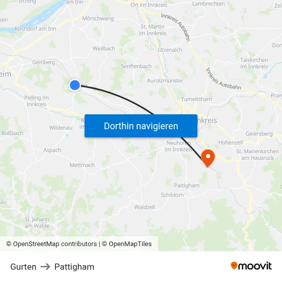 Gurten to Pattigham map