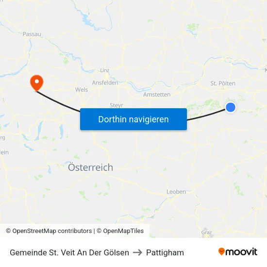 Gemeinde St. Veit An Der Gölsen to Pattigham map