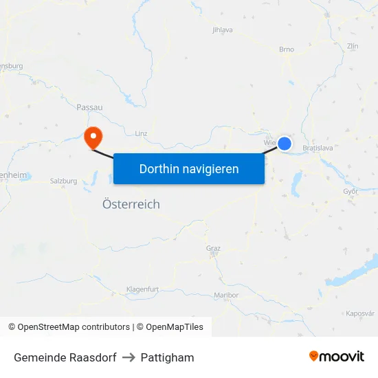 Gemeinde Raasdorf to Pattigham map
