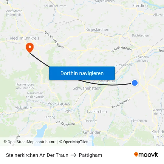 Steinerkirchen An Der Traun to Pattigham map