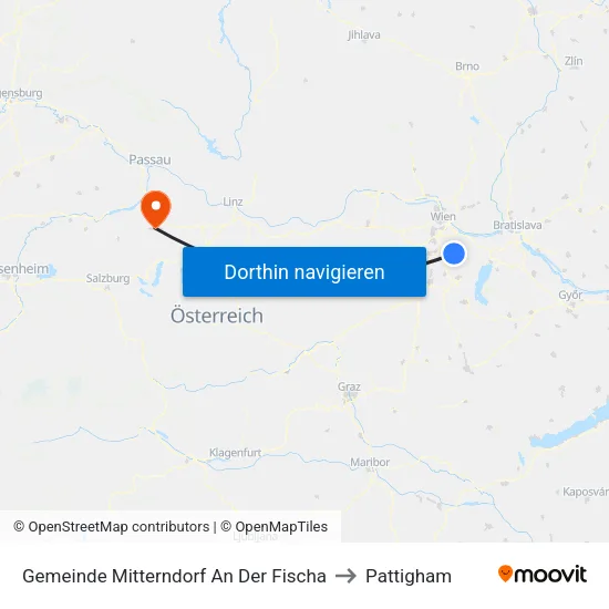 Gemeinde Mitterndorf An Der Fischa to Pattigham map