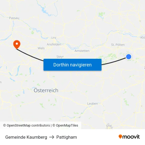 Gemeinde Kaumberg to Pattigham map