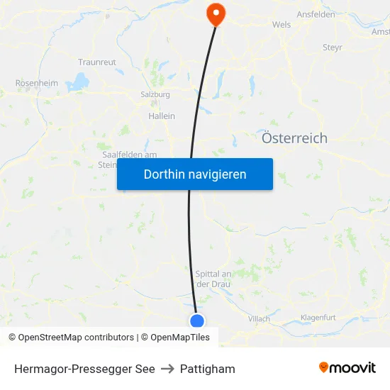 Hermagor-Pressegger See to Pattigham map