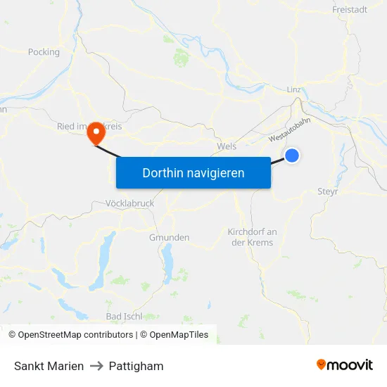 Sankt Marien to Pattigham map