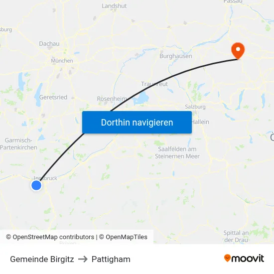 Gemeinde Birgitz to Pattigham map