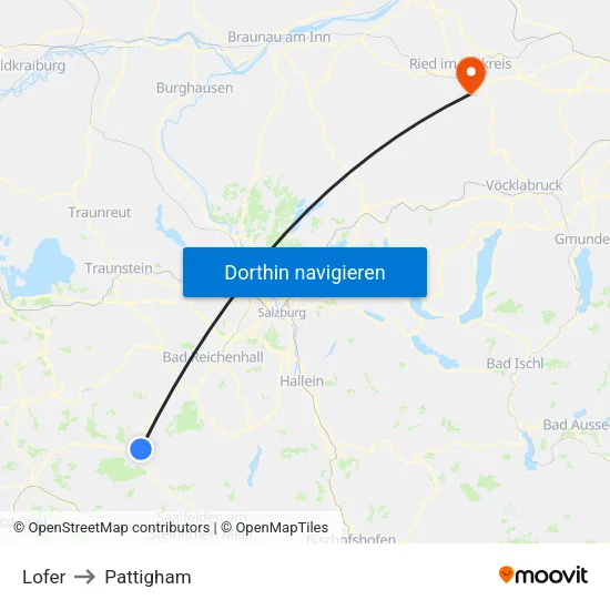 Lofer to Pattigham map