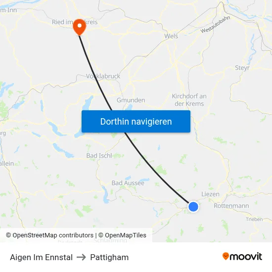 Aigen Im Ennstal to Pattigham map