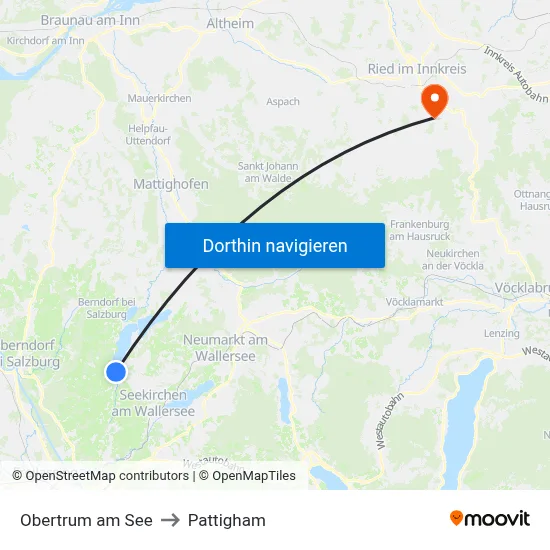 Obertrum am See to Pattigham map