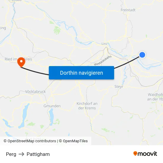 Perg to Pattigham map