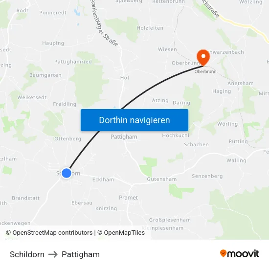 Schildorn to Pattigham map