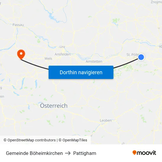Gemeinde Böheimkirchen to Pattigham map