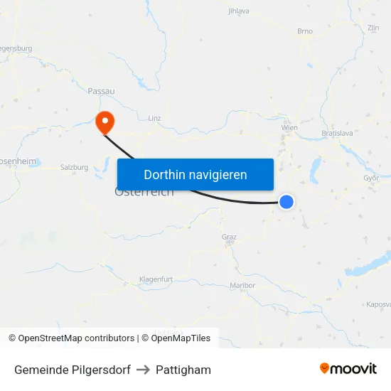 Gemeinde Pilgersdorf to Pattigham map
