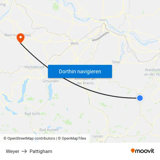 Weyer to Pattigham map