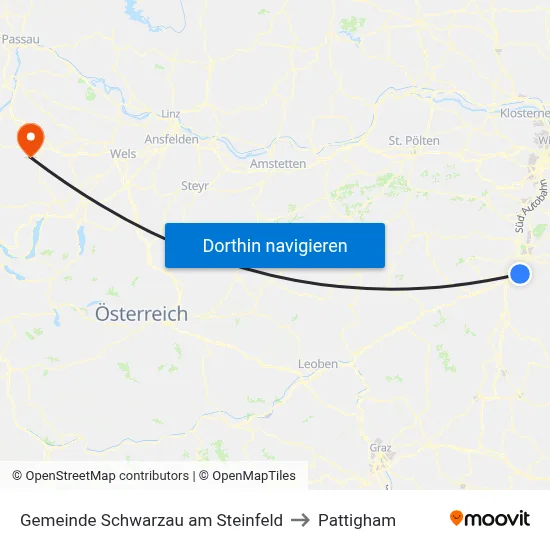 Gemeinde Schwarzau am Steinfeld to Pattigham map