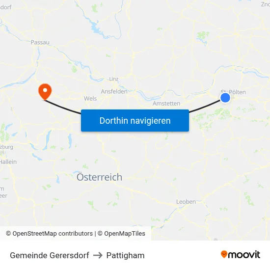 Gemeinde Gerersdorf to Pattigham map