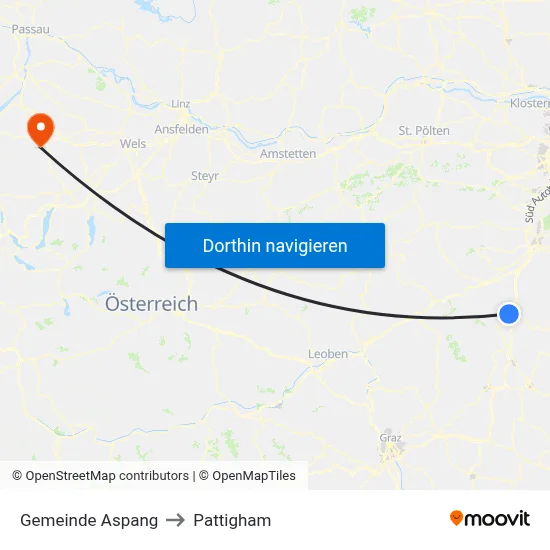 Gemeinde Aspang to Pattigham map