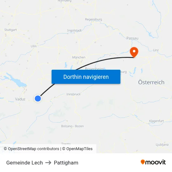 Gemeinde Lech to Pattigham map