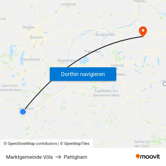 Marktgemeinde Völs to Pattigham map