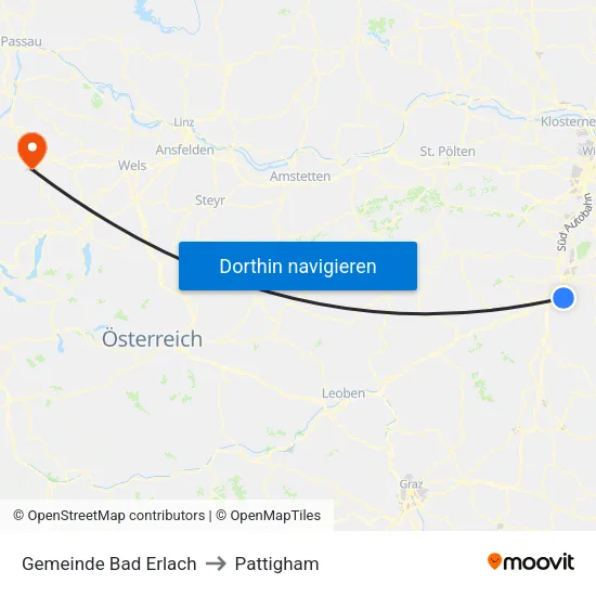 Gemeinde Bad Erlach to Pattigham map