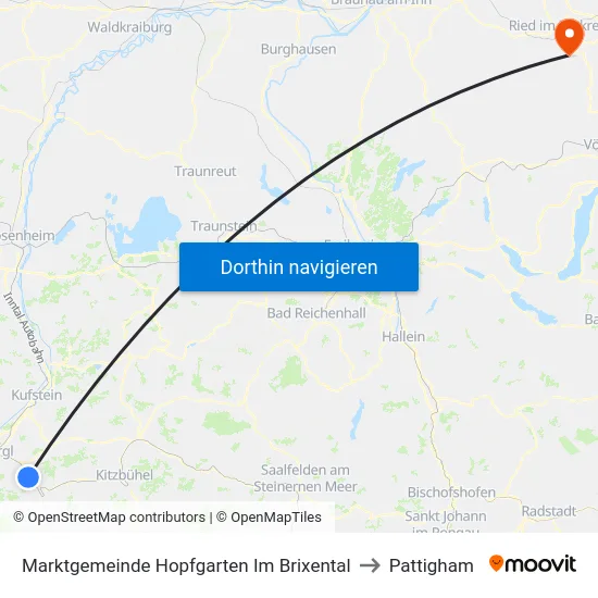 Marktgemeinde Hopfgarten Im Brixental to Pattigham map
