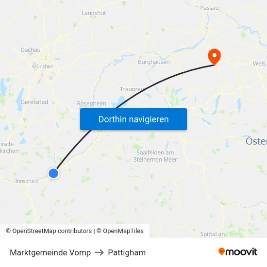 Marktgemeinde Vomp to Pattigham map