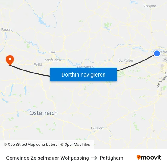 Gemeinde Zeiselmauer-Wolfpassing to Pattigham map