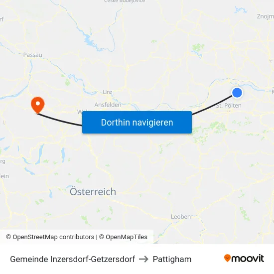 Gemeinde Inzersdorf-Getzersdorf to Pattigham map