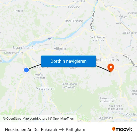 Neukirchen An Der Enknach to Pattigham map