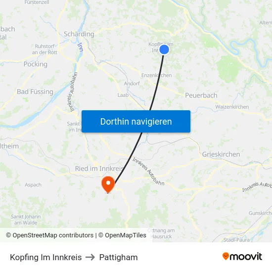 Kopfing Im Innkreis to Pattigham map