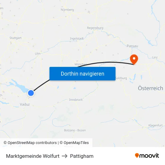 Marktgemeinde Wolfurt to Pattigham map
