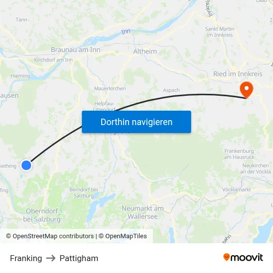 Franking to Pattigham map