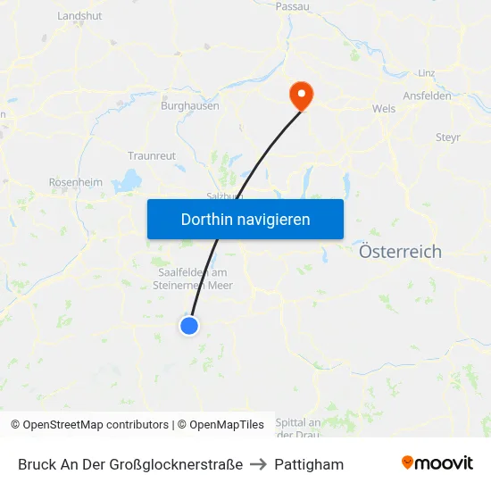 Bruck An Der Großglocknerstraße to Pattigham map