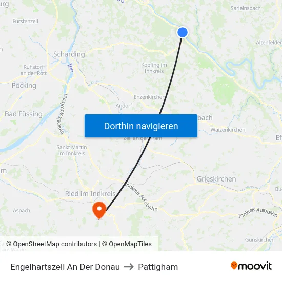 Engelhartszell An Der Donau to Pattigham map