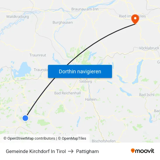 Gemeinde Kirchdorf In Tirol to Pattigham map
