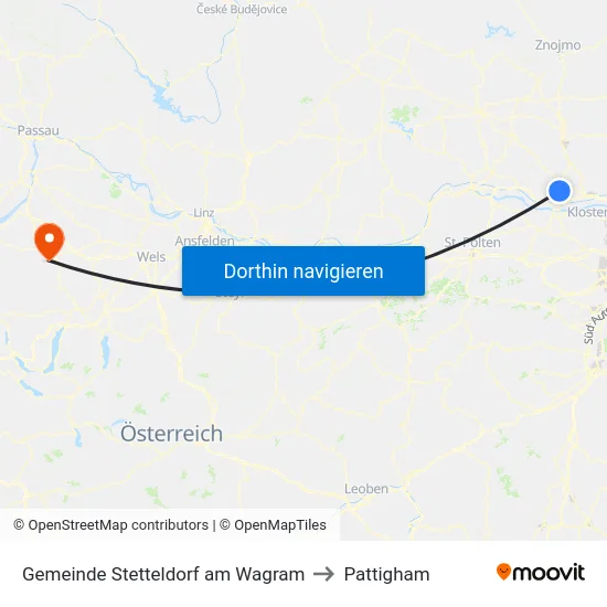 Gemeinde Stetteldorf am Wagram to Pattigham map