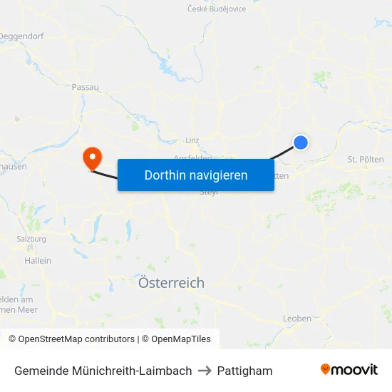 Gemeinde Münichreith-Laimbach to Pattigham map
