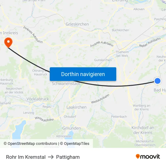 Rohr Im Kremstal to Pattigham map