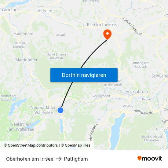 Oberhofen am Irrsee to Pattigham map
