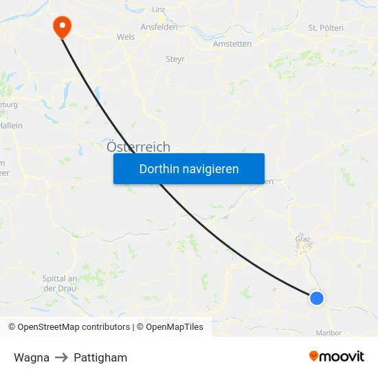 Wagna to Pattigham map