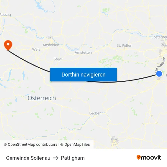 Gemeinde Sollenau to Pattigham map
