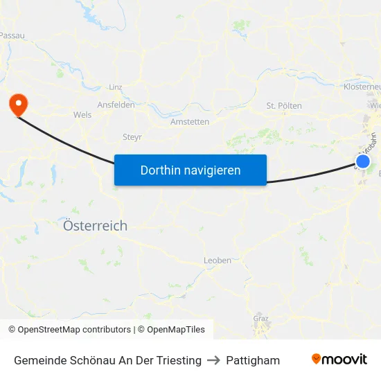 Gemeinde Schönau An Der Triesting to Pattigham map