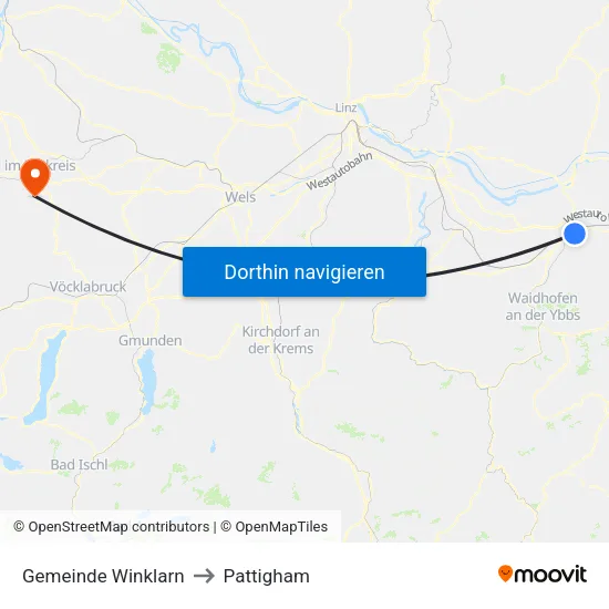 Gemeinde Winklarn to Pattigham map
