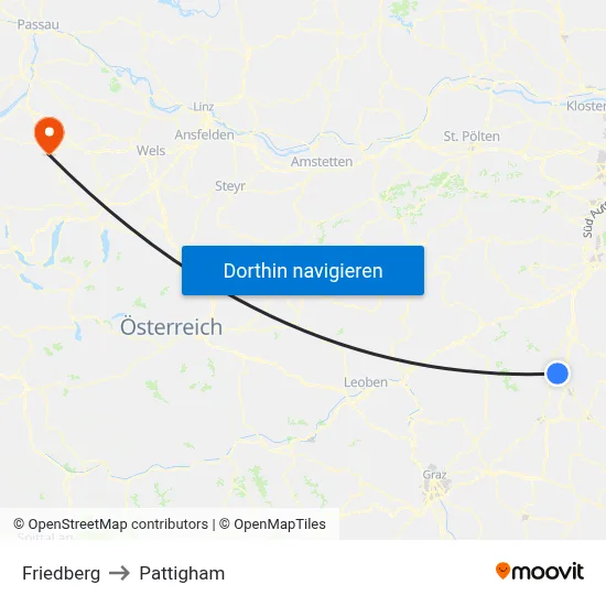 Friedberg to Pattigham map