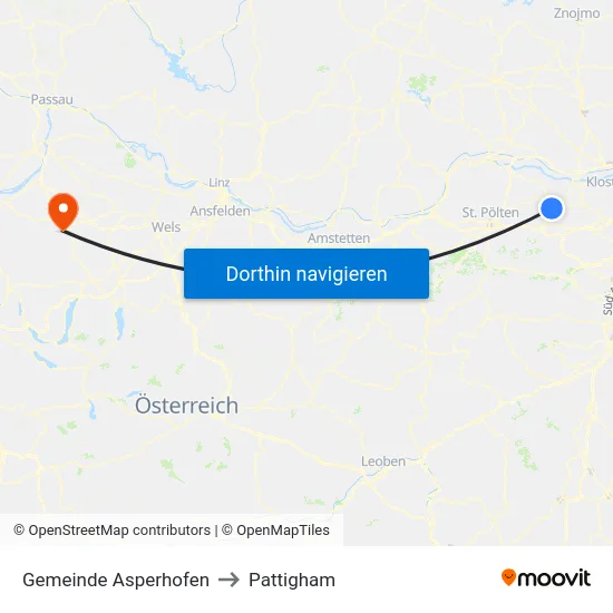 Gemeinde Asperhofen to Pattigham map