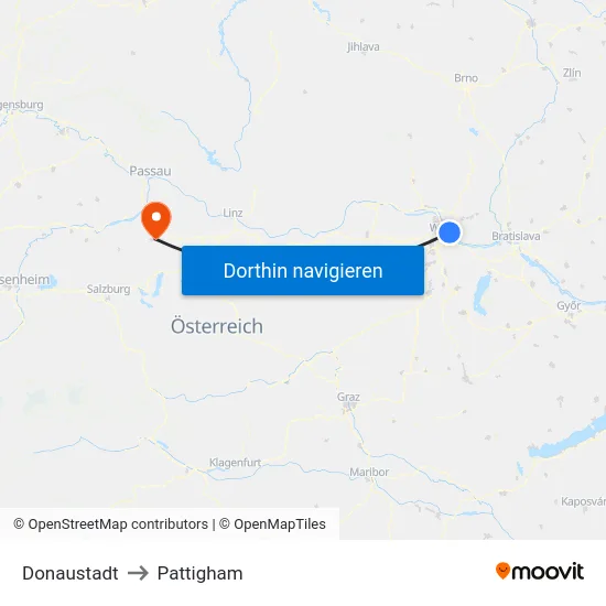 Donaustadt to Pattigham map