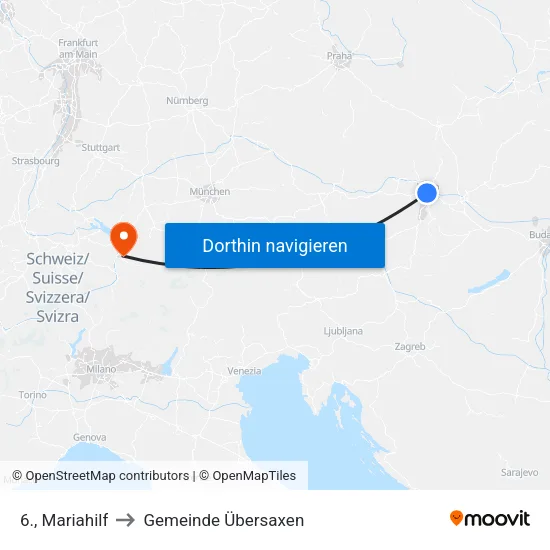 6., Mariahilf to Gemeinde Übersaxen map