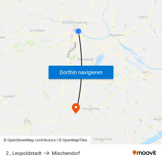 2., Leopoldstadt to Mischendorf map