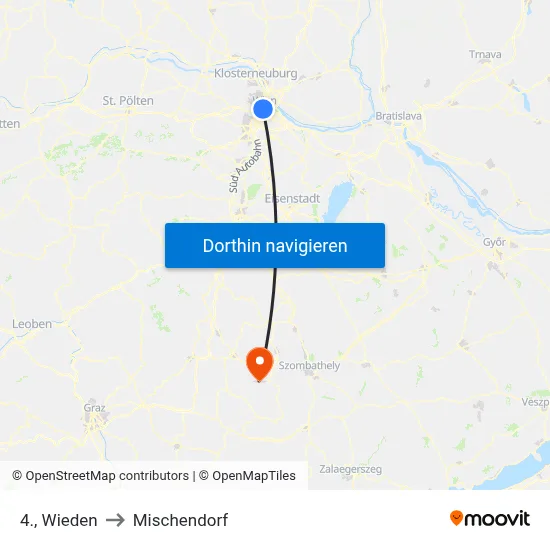 4., Wieden to Mischendorf map